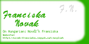 franciska novak business card